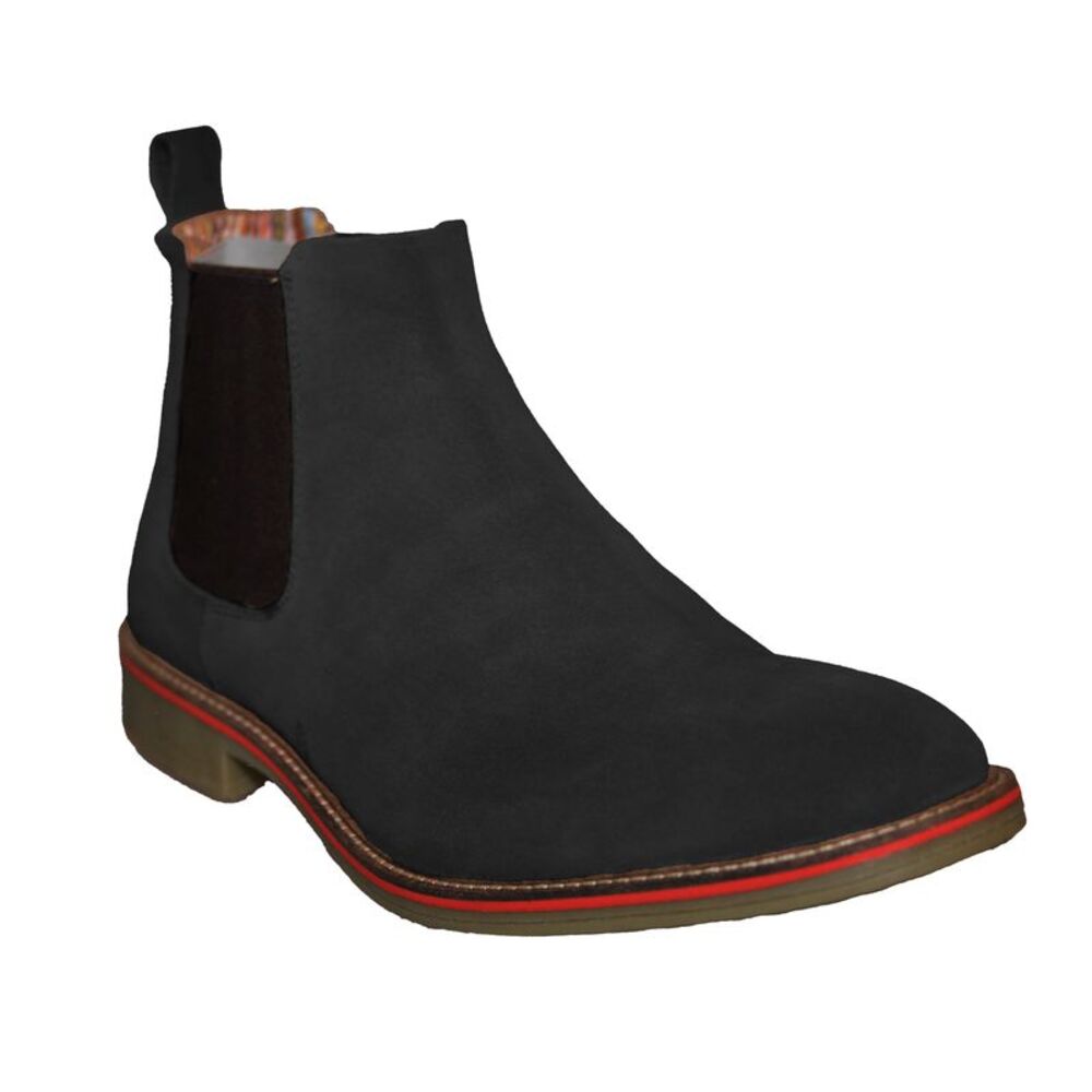 Roamers Mens Casual Gusset Boots / Black